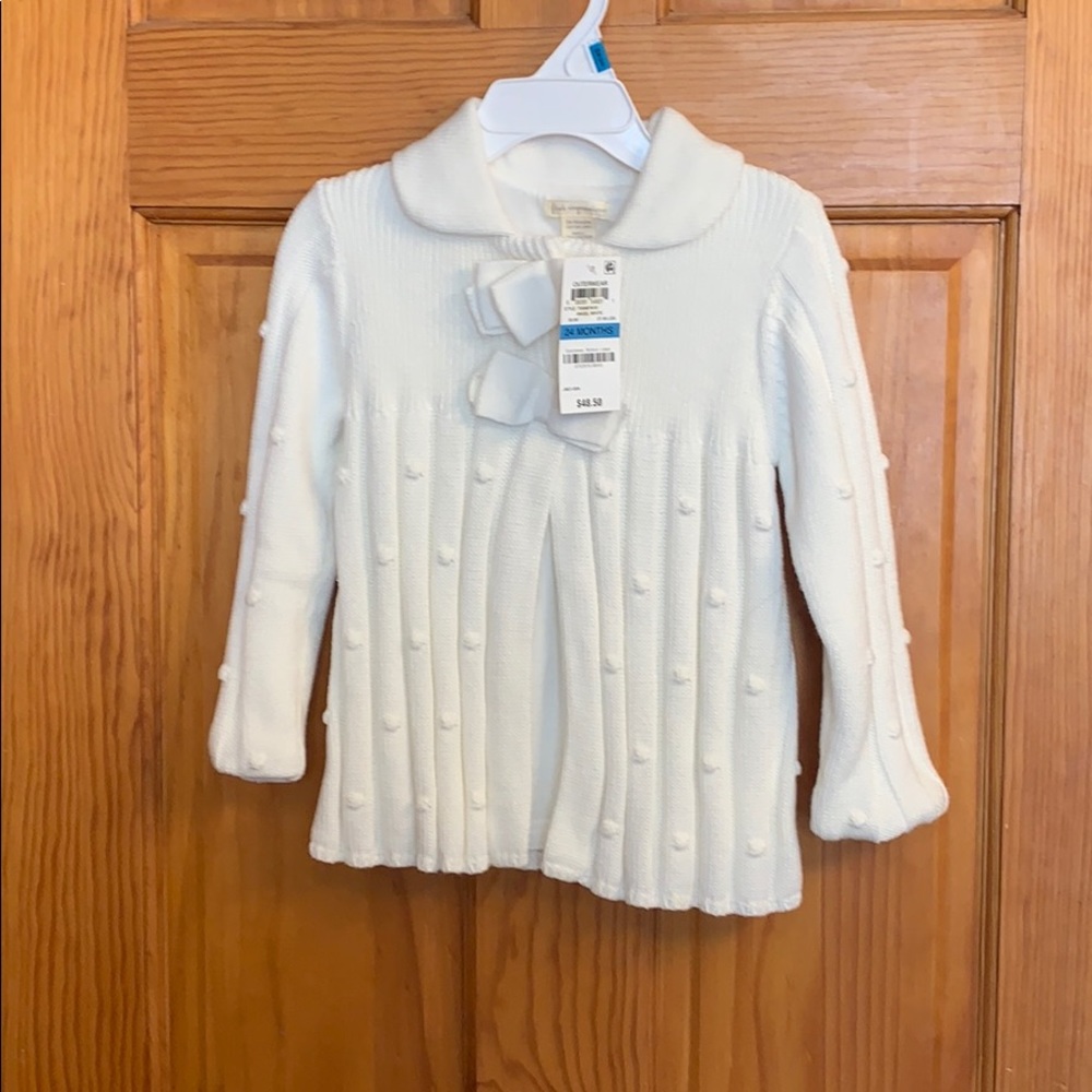 White off white toddler 24m sweater